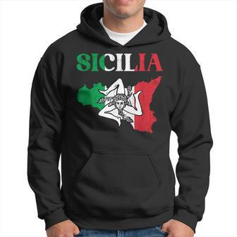 Sicilia Flag Sicily Palermo Italy Hoodie - Monsterry UK