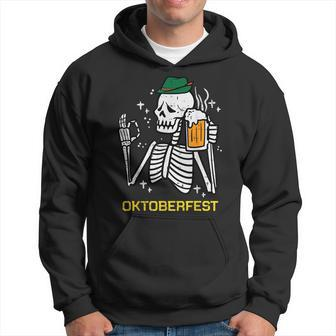 Skeleton Oktoberfest Bavarian Octoberfest German Halloween Hoodie - Thegiftio UK