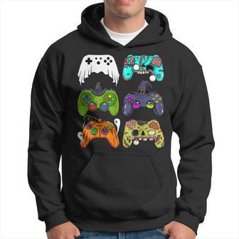 Skeleton Zombie Gaming Controllers Halloween For Gamer Boys Hoodie | Mazezy