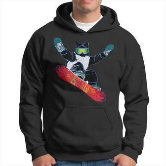Ski Snowboard Goggles Skiing Snowboarding Cat Hoodie | Mazezy