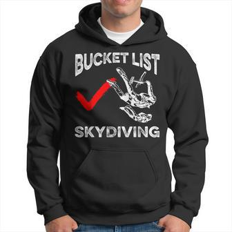 Sky Diver Bucket List Skydiving Skydiver Parachuting Hoodie | Mazezy