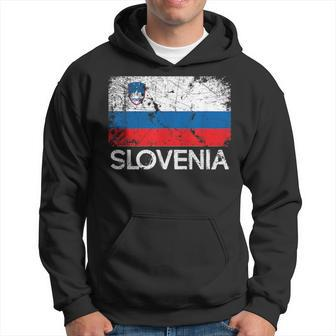 Slovenian Flag | Vintage Made In Slovenia Gift Hoodie | Mazezy