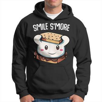 Smile Some More - Cute Smores Camping Bonfire Marshmallow Hoodie - Thegiftio UK