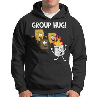 Smores Group Hug S'mores Camping Food Marshmallows On Fire Hoodie - Thegiftio UK