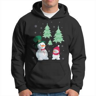 Snowman Christmas Tree Snowflakes Hoodie - Monsterry DE