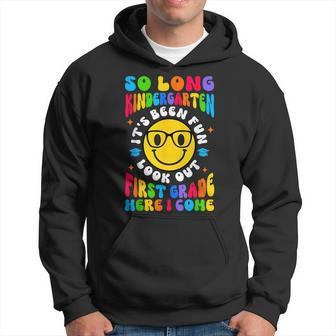 So Long Kindergarten Smile Face Hello 1St Grade Here I Come Hoodie | Mazezy
