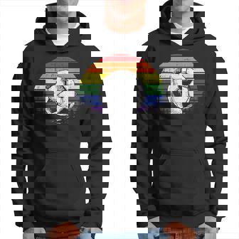 Soccer Ball Lgbt-Q Gay Pride Flag Sport Fan Player Ally Hoodie | Mazezy