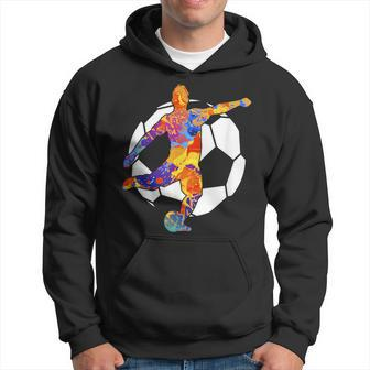 Soccer Player Sports Graphic Soccer Graphic Hoodie | Mazezy
