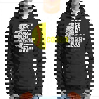 Softball Best Dad Coach Ever Retro Father Softball Coach Dad Hoodie | Mazezy