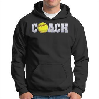 Softball Coach Coaching Assistant Coach Softball Team Men Hoodie | Mazezy