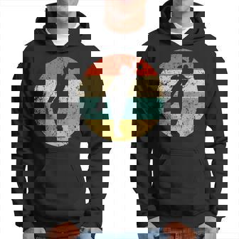 Softball Pitcher Silhouette Retro Softball Player Hoodie - Thegiftio UK
