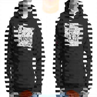 Somebody In Washington Loves Me Weathered Vintage Hoodie | Mazezy