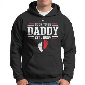 Soon To Be Daddy 2024 New Dad 2024 First Time Dad Hoodie - Thegiftio UK