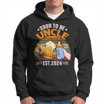 Soon To Be Uncle Again 2024 Pregnancy Announcement Dad Hoodie - Seseable