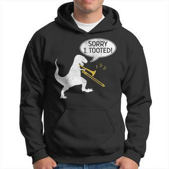 Sorry I Tooted Trombone Dinosaur Marching Band Hoodie | Mazezy