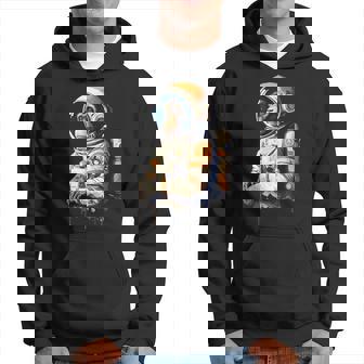 Space Vintage Travel Astronaut Monkey Astronaut Hoodie - Thegiftio UK