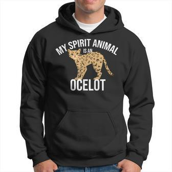 My Spirit Animal Is An Ocelot Ocelot Wild Cat Zookeeper Hoodie | Mazezy