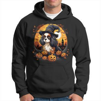 Spooky Cavalier King Charles Spaniel Dog Witch Halloween Hoodie - Monsterry AU