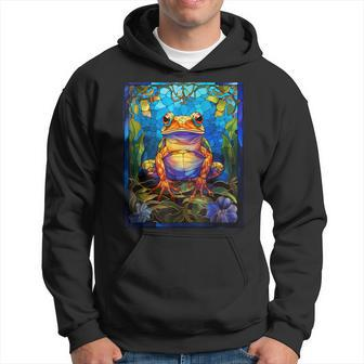 Stained Glass Style African Bullfrog Hoodie | Mazezy