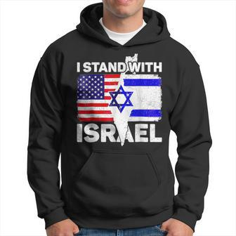 I Stand With Israel Patriotic Usa And Israel Flag Israel Usa Hoodie - Seseable