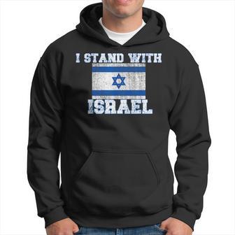 I Stand For Israel Support Israel Isreali Flag Vintage Hoodie - Thegiftio UK