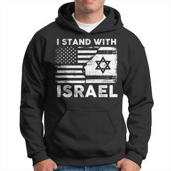 I Stand With Israel Support Israel Us And Israel Flag Hoodie | Mazezy