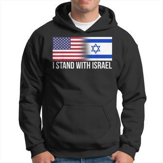 I Stand With Israel Usa Israeli Flag Jewish Hoodie | Mazezy
