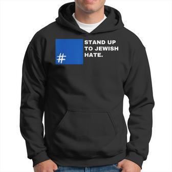 Stand Up To Jewish Hate Blue Square Support Israel Hoodie | Mazezy