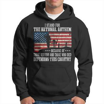 I Stand For The National Anthem Veteran Pride Hoodie | Mazezy AU