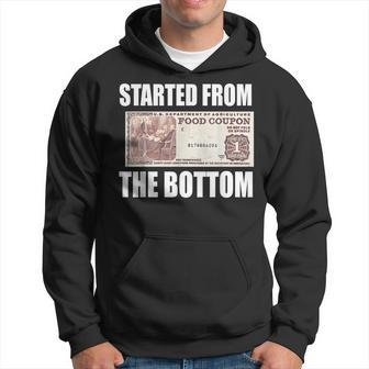 Started From Bottom Food Stamp Coupon Meme Hoodie - Monsterry