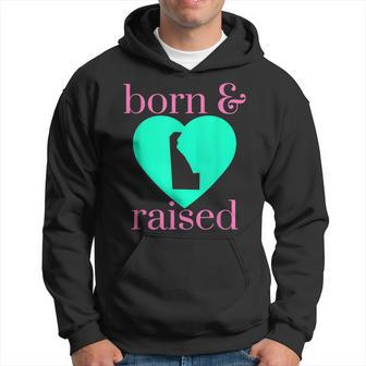 State Of Delaware Pride Born & Raised Home Simply Trendy Hoodie | Mazezy
