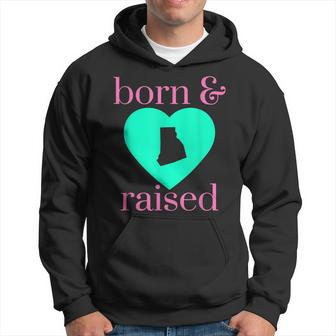 State Of Rhode Island Pride Born & Raised Home Simply Trendy Hoodie | Mazezy