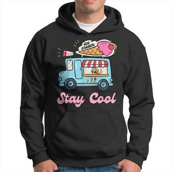Stay Cool Ice Cream Van Summer Beach Vacay Ice Cream Cone Hoodie | Mazezy DE