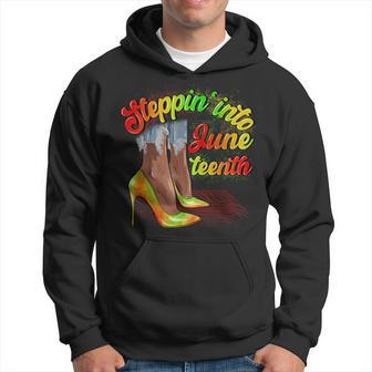 Stepping Into Junenth African American Black History Day Hoodie | Mazezy