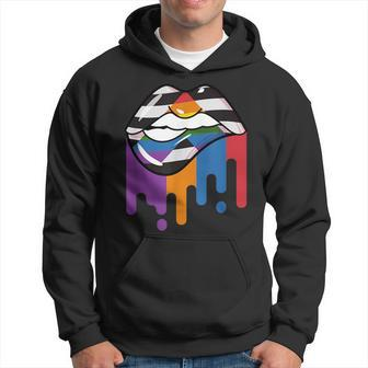 Straight Alliance Lips Proud Gift Straight Ally Pride Flag Hoodie | Mazezy