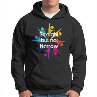 Straight But Not Narrow Lgbt Support Gay Pride March Hoodie | Mazezy