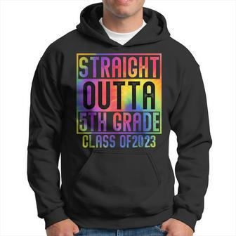Straight Outta 5Th Grade Class Of 2023 Graduation Tie Dye Hoodie