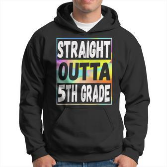 Straight Outta 5Th Grade Colorful Base Fifth Grade Hoodie | Mazezy
