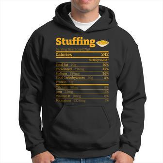 Stuffing Nutrition Facts Thanksgiving Xmas Costume Hoodie - Seseable