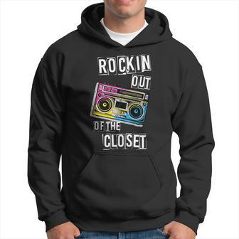 Subtle Pan Pride Flag Rockin Out Pansexual Lgbtq Parade Hoodie | Mazezy