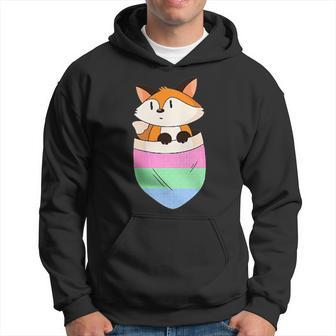 Subtle Pocket Fox Poly Pride Month Polysexual Flag Lgbt Hoodie | Mazezy