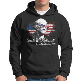 Suck It England Funny 4Th Of July George Washington 1776 IT Funny Gifts Hoodie | Mazezy