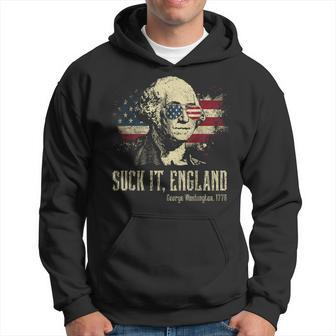 Suck It England Funny George Washington 1776 Usa 4Th Of July IT Funny Gifts Hoodie | Mazezy
