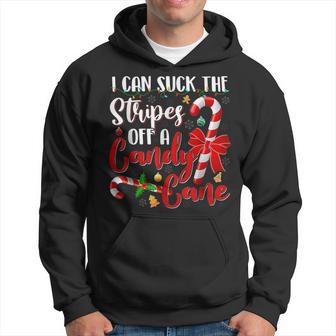 I Can Suck The Stripes Off A Candy Cane Christmas Naughty Hoodie - Thegiftio UK