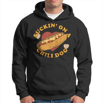 Suckin On A Chili Dog Foodie Funny Hoodie | Mazezy