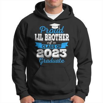 Super Proud Lil Brother Of 2023 Graduate Family College Hoodie | Mazezy