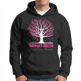 Support Squad Breast Cancer Awareness Fall Tree Pink Ribbon Breast Cancer Awareness Funny Gifts Hoodie | Mazezy UK