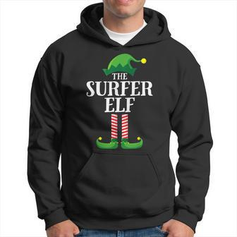 Surfer Elf Matching Family Group Christmas Party Gift For Women Hoodie - Thegiftio UK