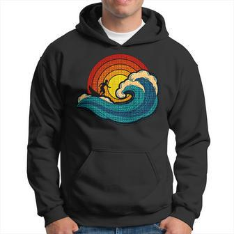 Surfing The Wave Funny Surfing Inspired Design Hoodie | Mazezy