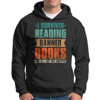 I Survived Reading Banned Books Book Lover Bookaholic Hoodie - Seseable